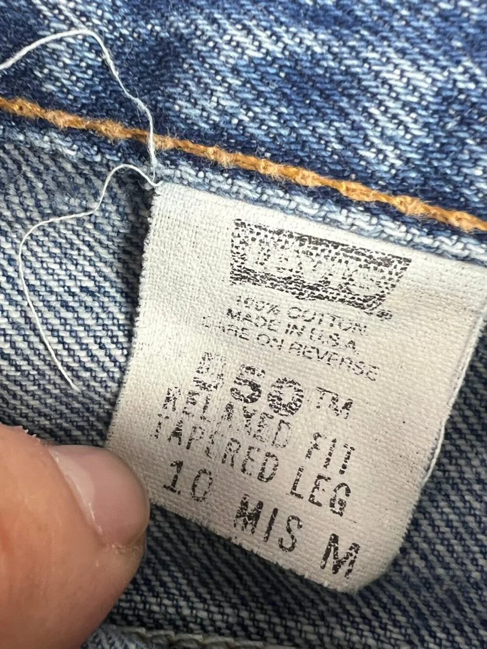 Y2K Levi's Jean Shorts Women 27* High Rise Blue Distressed Jorts USA Made Tag 10